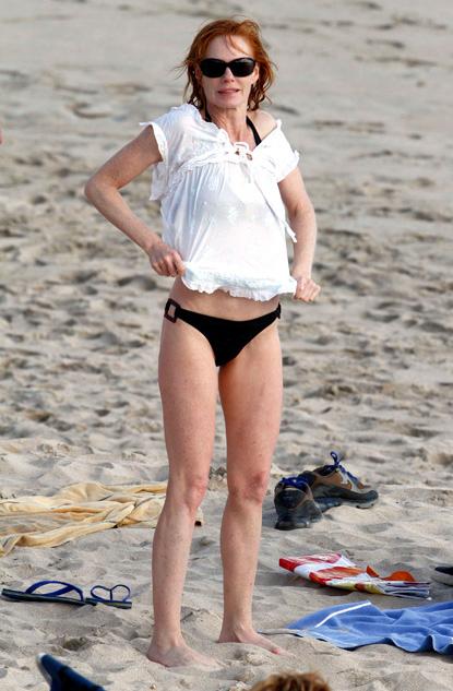 angela tunner add marg helgenberger in a bikini image