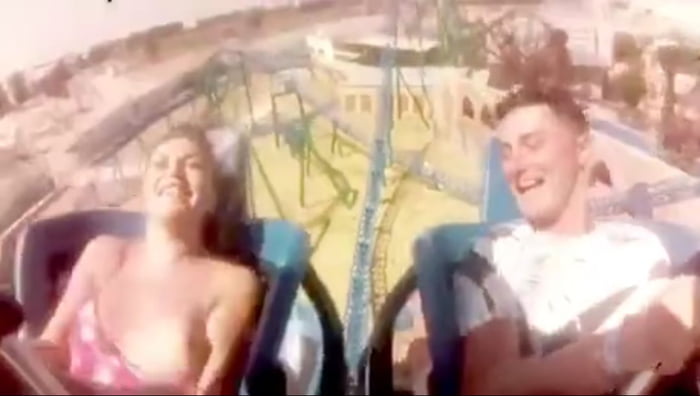 catherine olive add tits fall out on ride photo