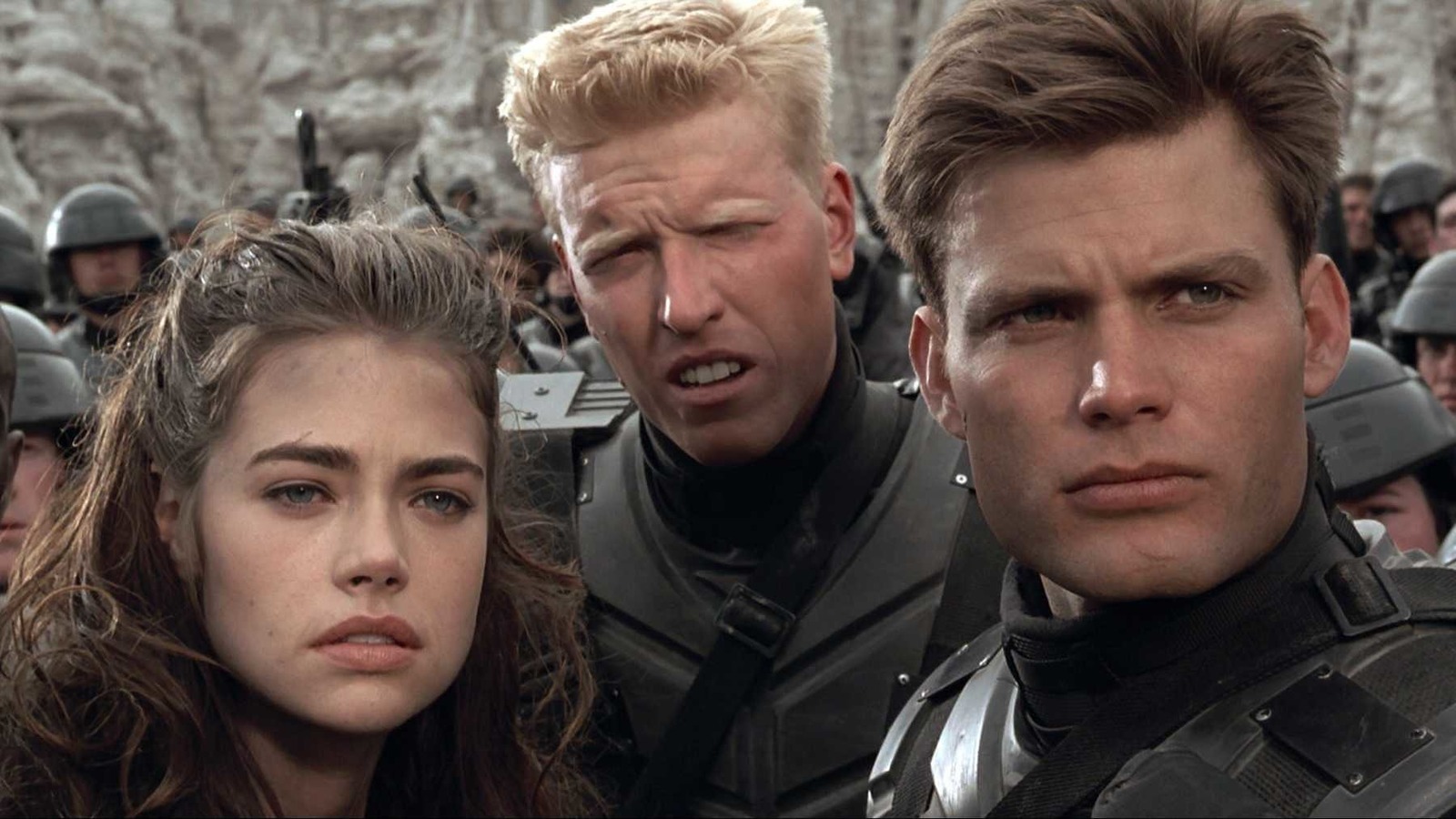 ashley williams davis add shower scene in starship troopers photo