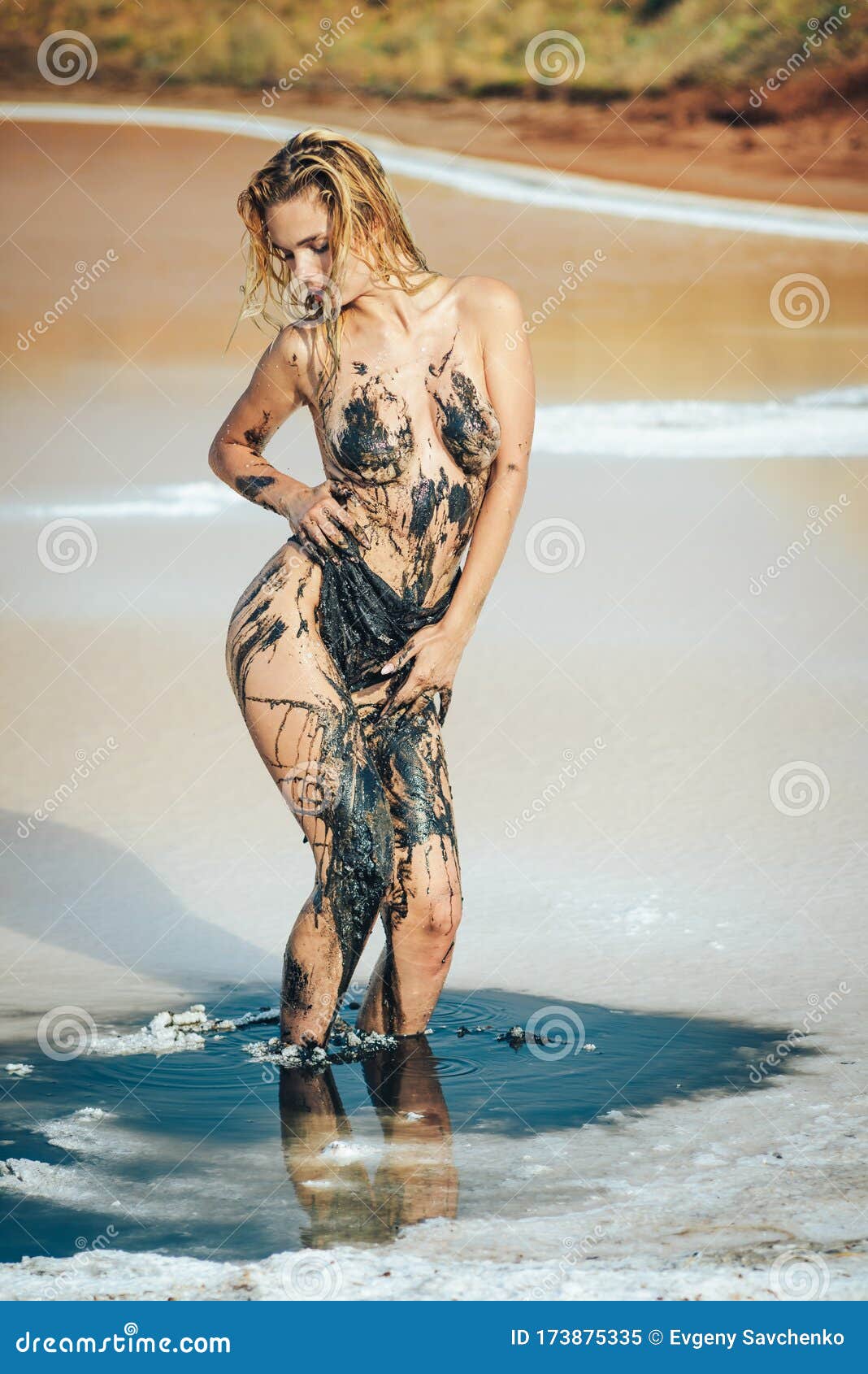 brandy lamb add nude women in mud image