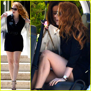 akram bha add jessica chastain legs photo