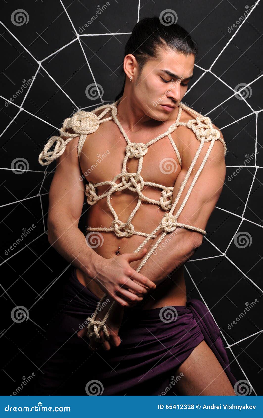 albert hipolito add muscular male bondage photo