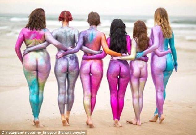 alvin aceron add nude body paint beach image